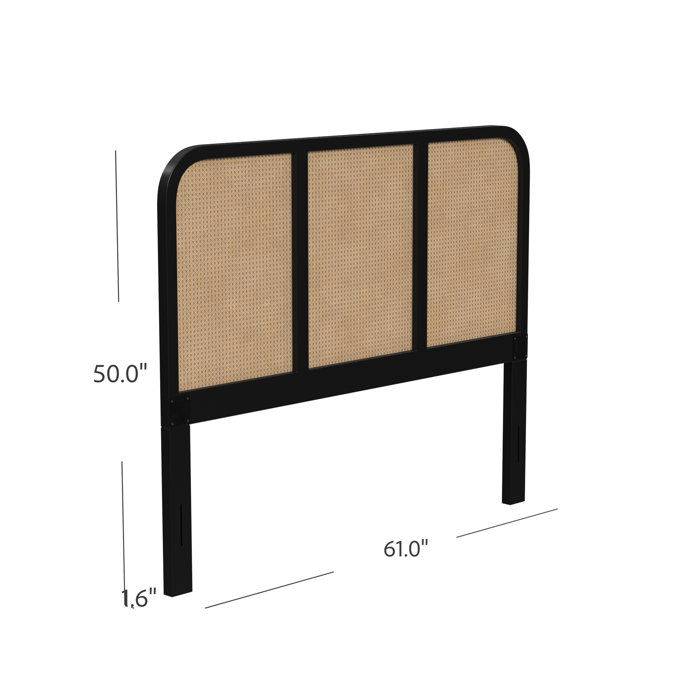 Boone Solid Wood and Cane Headboard & Reviews Birch Lane